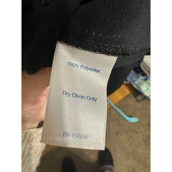 Sail to Sable Dress Black Ruffle Hem  Long Bell Sleeve Career Cocktail Party 4 - Picture 3 of 4